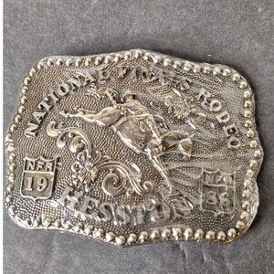 1986 HESSTON National Finals  Rodeo Belt Buckle NOS NEW